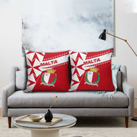 Malta Pillow Cover with Red White Starburst Design - Wonder Print Shop