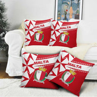 Malta Pillow Cover with Red White Starburst Design - Wonder Print Shop