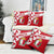 Malta Pillow Cover with Red White Starburst Design - Wonder Print Shop