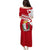 Malta Puletasi with Red White Starburst Design - Wonder Print Shop