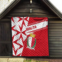 Malta Quilt with Red White Starburst Design - Wonder Print Shop