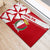 Malta Rubber Doormat with Red White Starburst Design - Wonder Print Shop