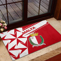 Malta Rubber Doormat with Red White Starburst Design - Wonder Print Shop