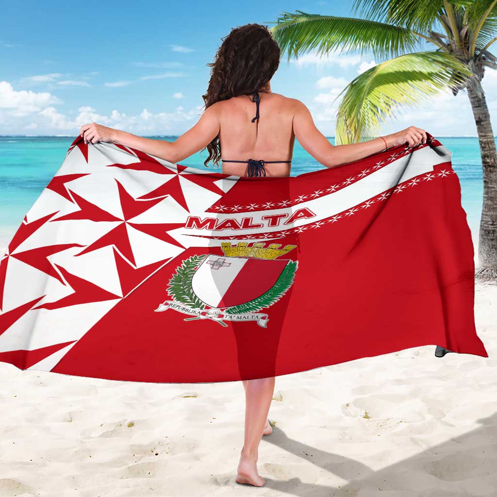 Malta Sarong with Red White Starburst Design - Wonder Print Shop