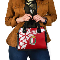 Malta Shoulder Handbag with Red White Starburst Design - Wonder Print Shop