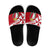 Malta Slide Sandals with Red White Starburst Design - Wonder Print Shop