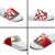 Malta Slide Sandals with Red White Starburst Design - Wonder Print Shop