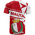 Malta T Shirt with Red White Starburst Design - Wonder Print Shop