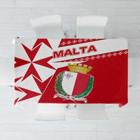 Malta Tablecloth with Red White Starburst Design - Wonder Print Shop