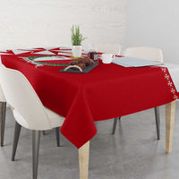 Malta Tablecloth with Red White Starburst Design - Wonder Print Shop