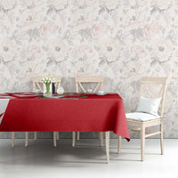 Malta Tablecloth with Red White Starburst Design - Wonder Print Shop