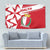 Malta Tapestry with Red White Starburst Design - Wonder Print Shop