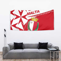 Malta Tapestry with Red White Starburst Design - Wonder Print Shop