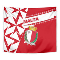 Malta Tapestry with Red White Starburst Design - Wonder Print Shop