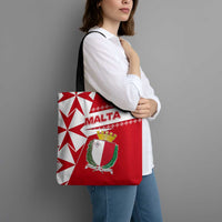 Malta Tote Bag with Red White Starburst Design - Wonder Print Shop