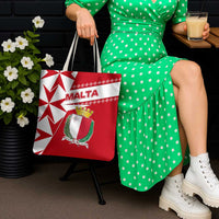 Malta Tote Bag with Red White Starburst Design - Wonder Print Shop