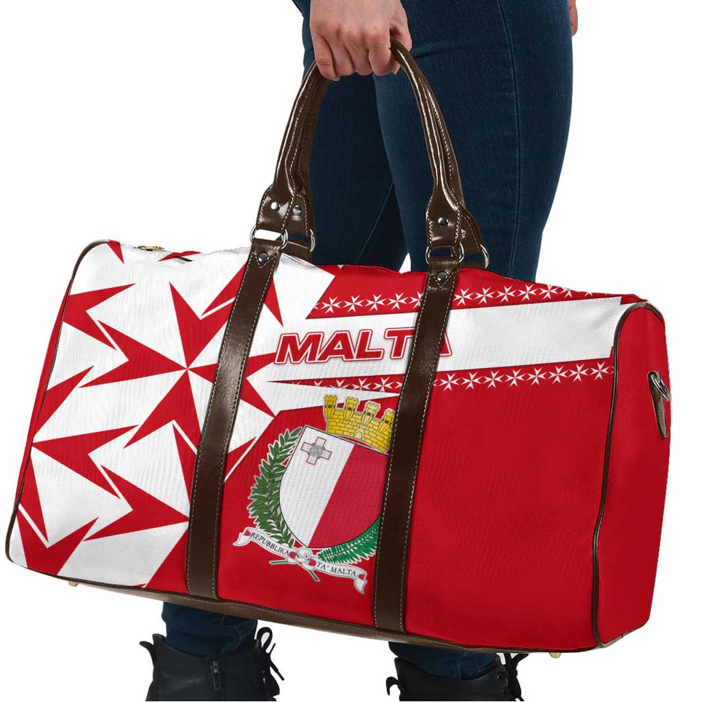 Malta Travel Bag with Red White Starburst Design - Wonder Print Shop