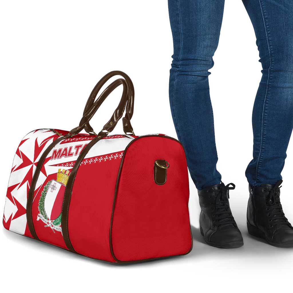 Malta Travel Bag with Red White Starburst Design - Wonder Print Shop