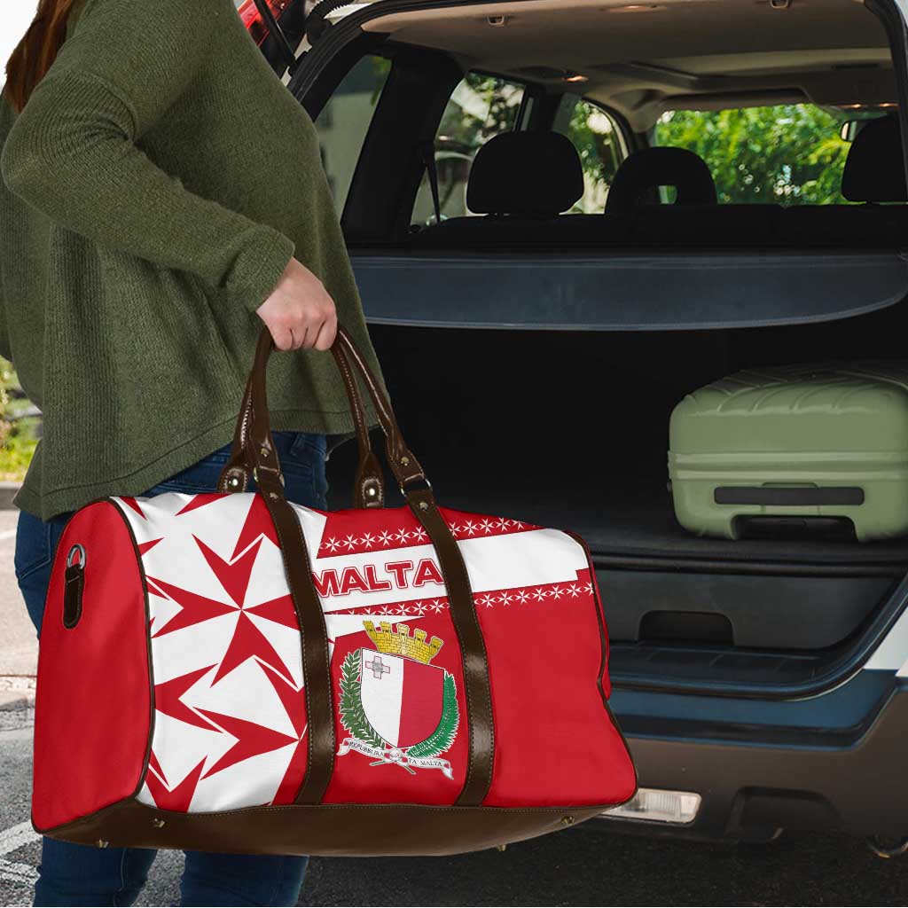 Malta Travel Bag with Red White Starburst Design - Wonder Print Shop