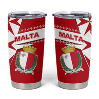 Malta Tumbler Cup with Red White Starburst Design - Wonder Print Shop