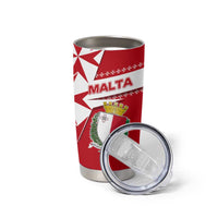 Malta Tumbler Cup with Red White Starburst Design - Wonder Print Shop