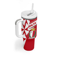 Malta Tumbler With Handle with Red White Starburst Design - Wonder Print Shop