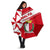 Malta Umbrella with Red White Starburst Design - Wonder Print Shop
