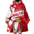 Malta Wearable Blanket Hoodie with Red White Starburst Design - Wonder Print Shop
