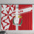 Malta Window Curtain with Red White Starburst Design - Wonder Print Shop