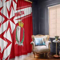 Malta Window Curtain with Red White Starburst Design - Wonder Print Shop