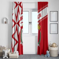 Malta Window Curtain with Red White Starburst Design - Wonder Print Shop