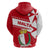 Malta Zip Hoodie with Red White Starburst Design - Wonder Print Shop
