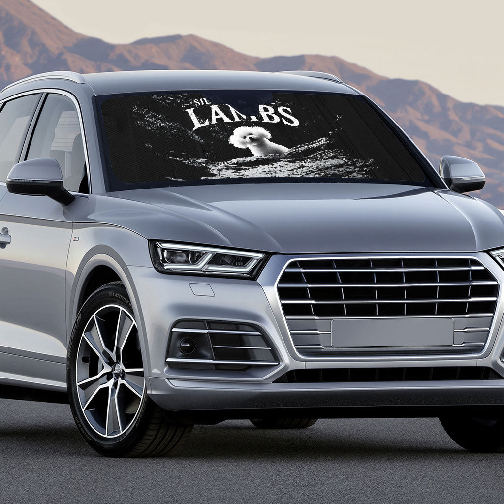 A Little Lamb in the Killer Silence Cute Serial Dog Auto Sun Shade Pet Lover