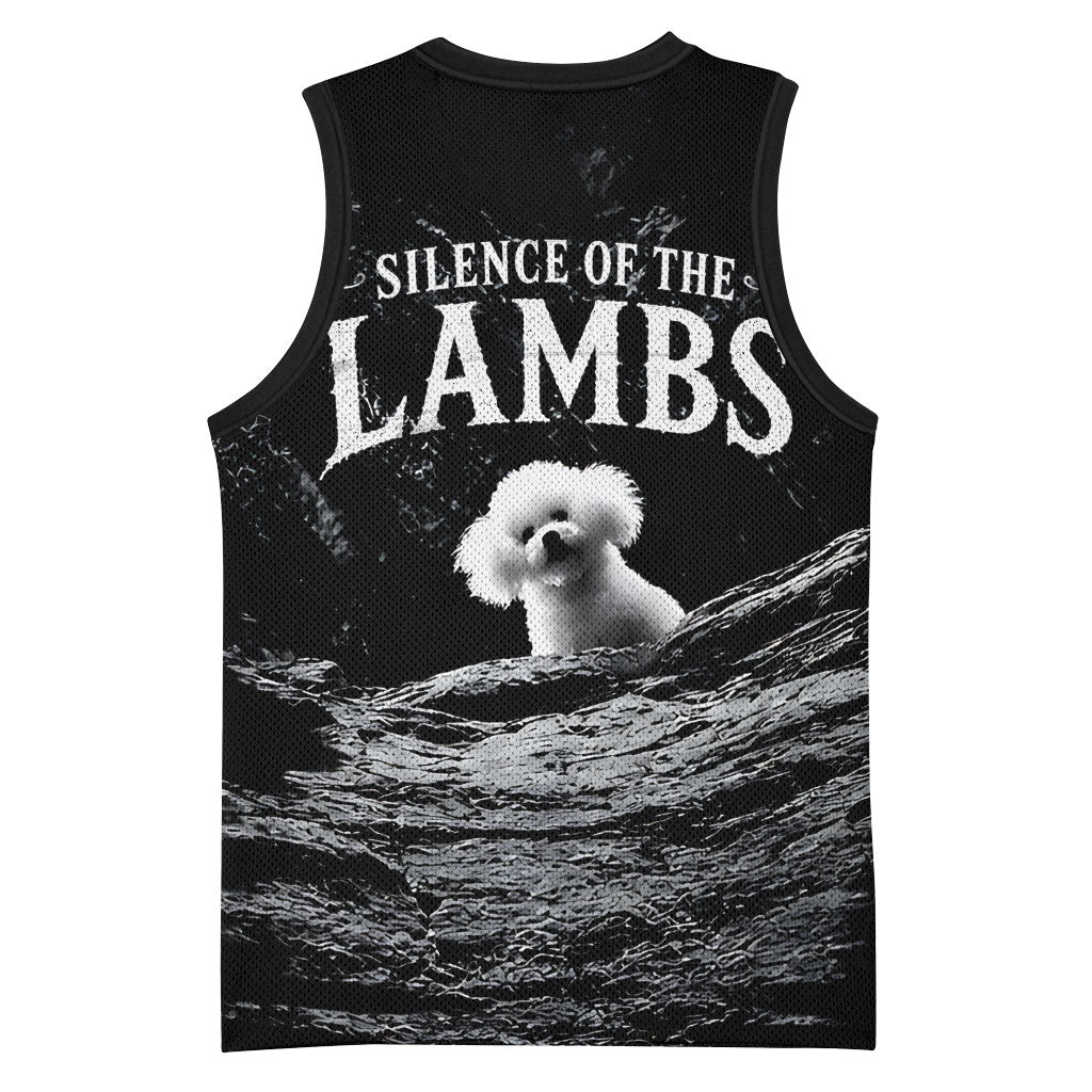 A Little Lamb in the Killer Silence Cute Serial Dog Basketball Jersey Pet Lover