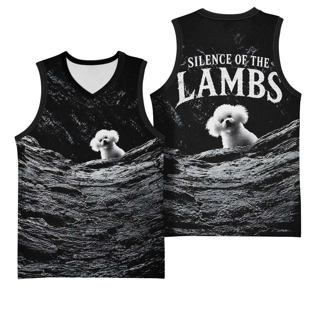 A Little Lamb in the Killer Silence Cute Serial Dog Basketball Jersey Pet Lover