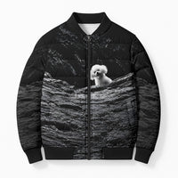 A Little Lamb in the Killer Silence Cute Serial Dog Bomber Puffer Jacket Pet Lover