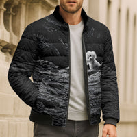 A Little Lamb in the Killer Silence Cute Serial Dog Bomber Puffer Jacket Pet Lover
