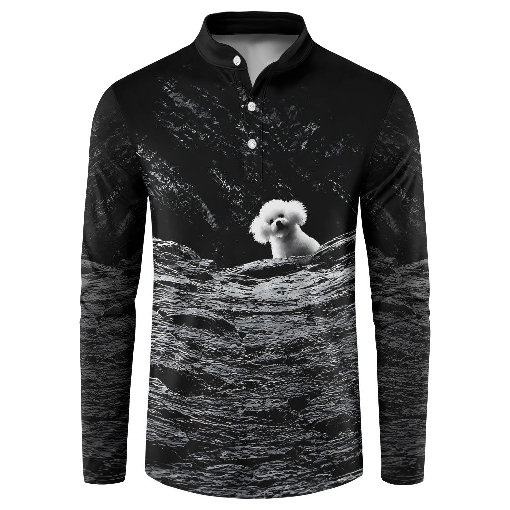 A Little Lamb in the Killer Silence Cute Serial Dog Button Sweatshirt Pet Lover