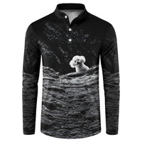A Little Lamb in the Killer Silence Cute Serial Dog Button Sweatshirt Pet Lover