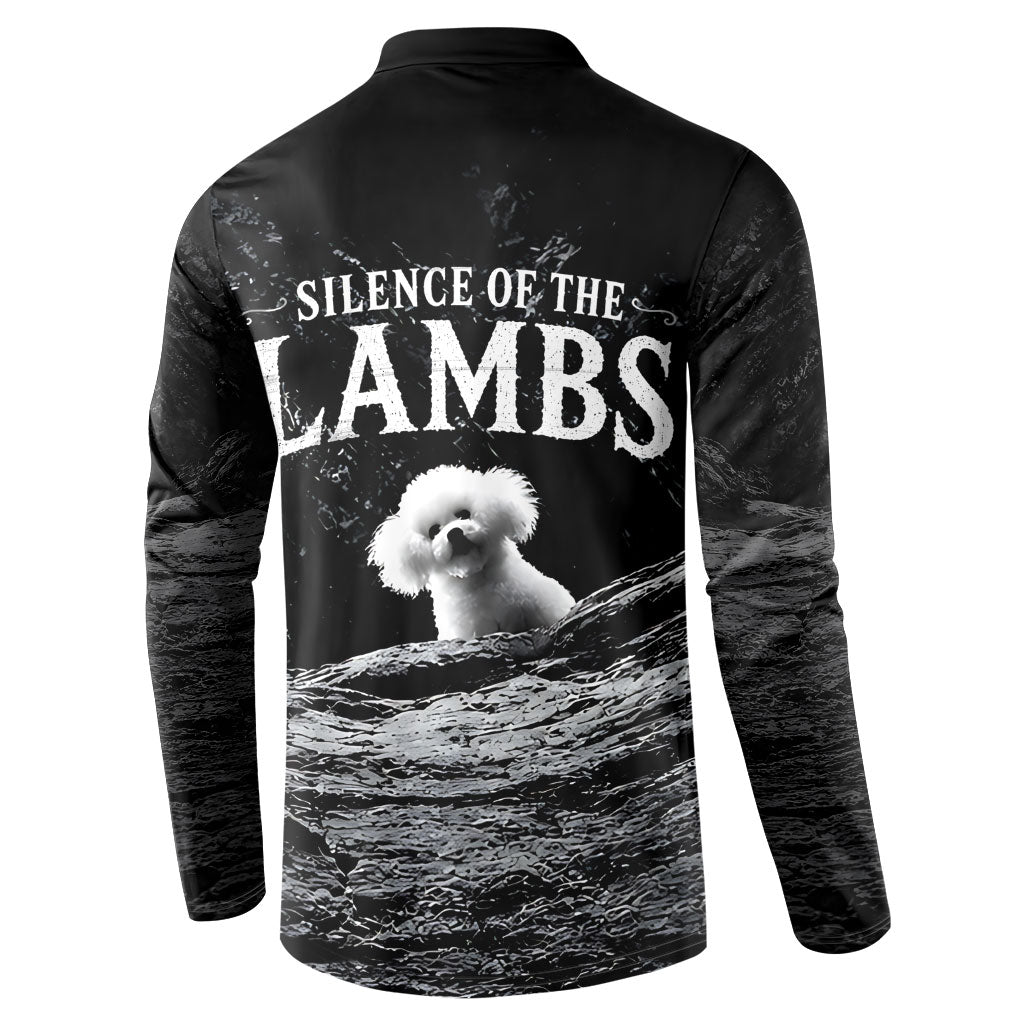 A Little Lamb in the Killer Silence Cute Serial Dog Button Sweatshirt Pet Lover