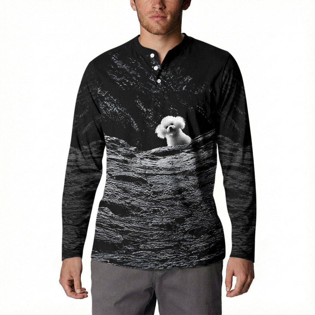 A Little Lamb in the Killer Silence Cute Serial Dog Button Sweatshirt Pet Lover