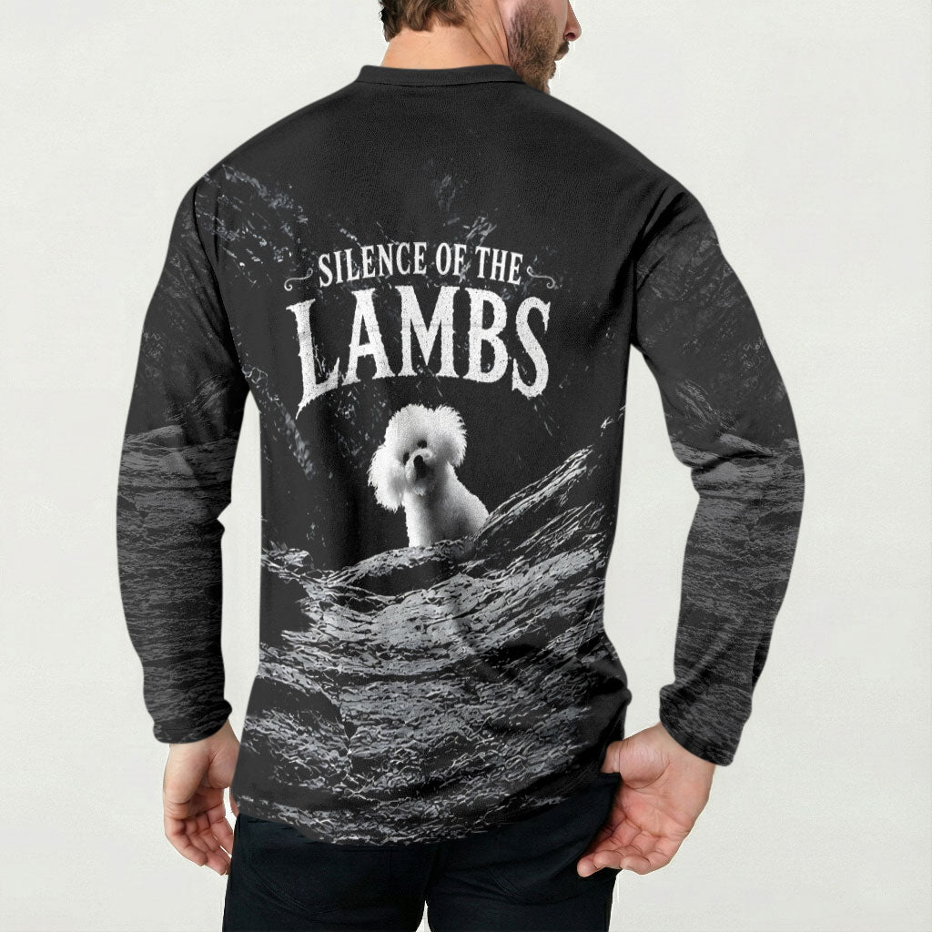 A Little Lamb in the Killer Silence Cute Serial Dog Button Sweatshirt Pet Lover