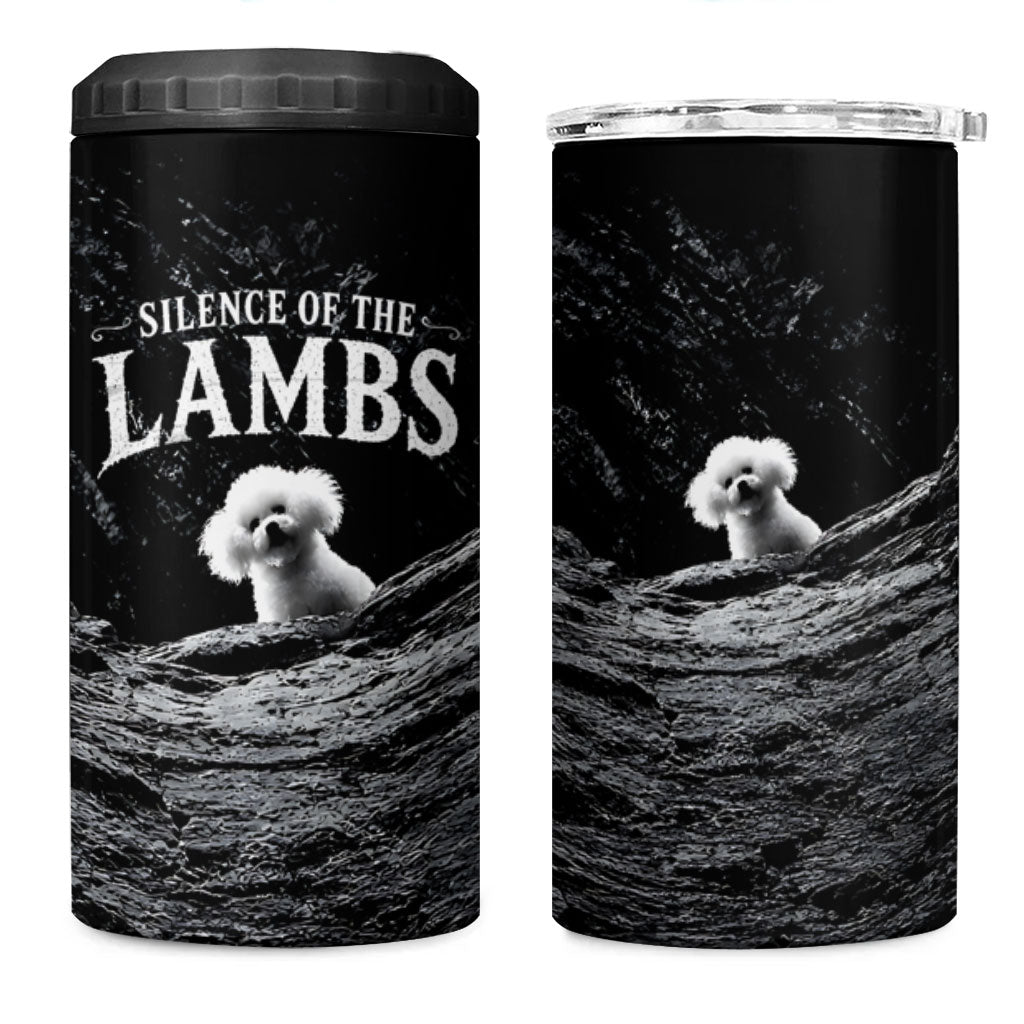 A Little Lamb in the Killer Silence Cute Serial Dog 4 in 1 Can Cooler Tumbler Pet Lover