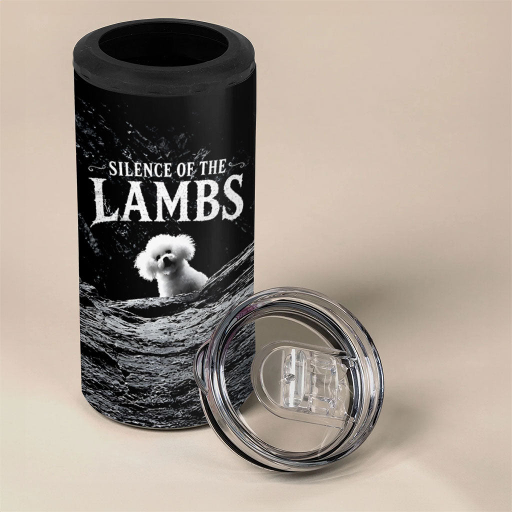 A Little Lamb in the Killer Silence Cute Serial Dog 4 in 1 Can Cooler Tumbler Pet Lover