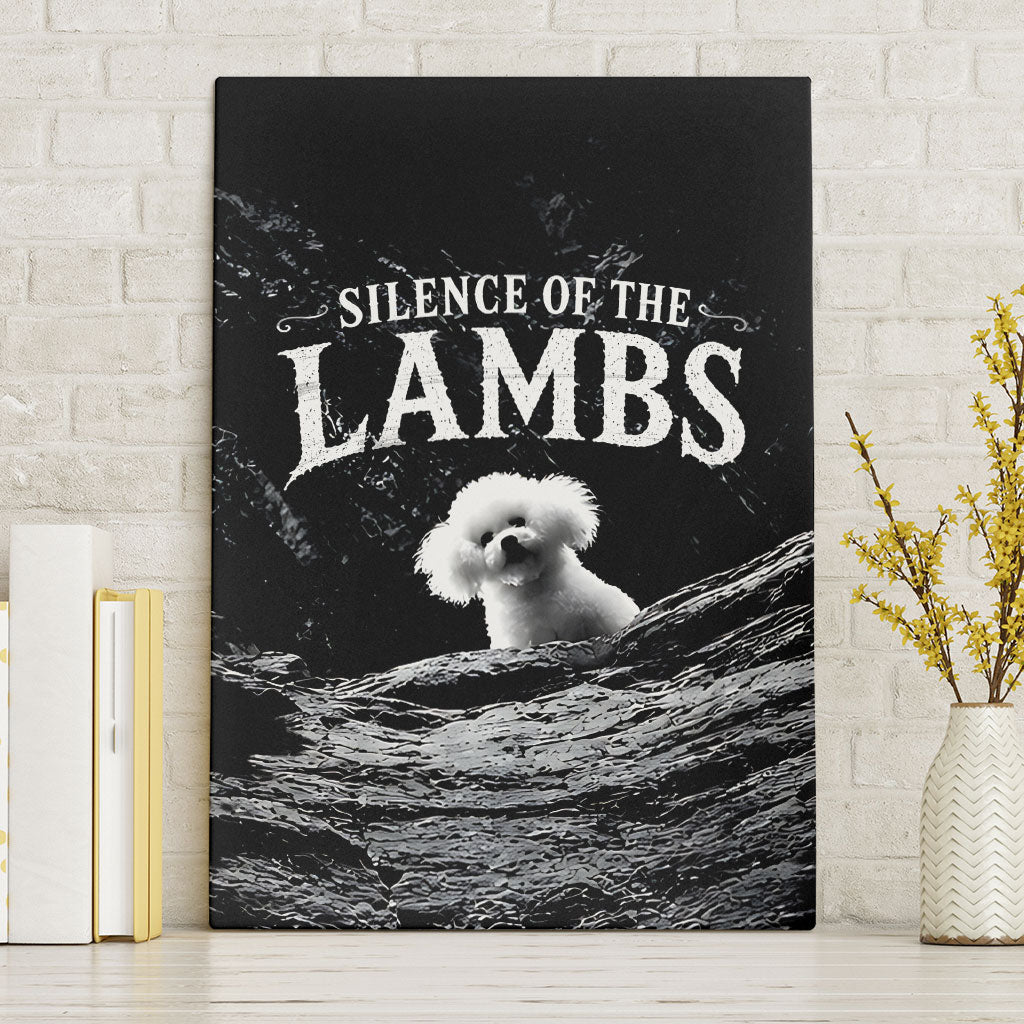 A Little Lamb in the Killer Silence Cute Serial Dog Canvas Wall Art Pet Lover