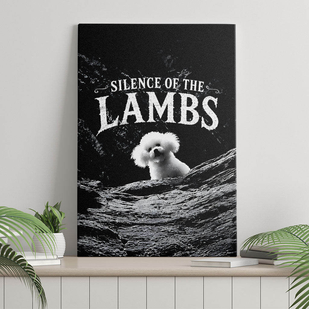 A Little Lamb in the Killer Silence Cute Serial Dog Canvas Wall Art Pet Lover