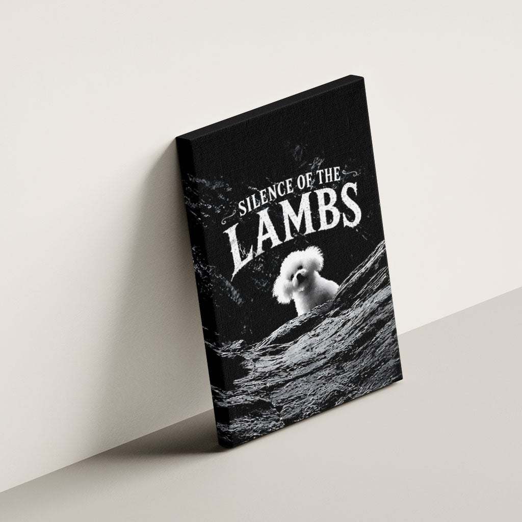 A Little Lamb in the Killer Silence Cute Serial Dog Canvas Wall Art Pet Lover