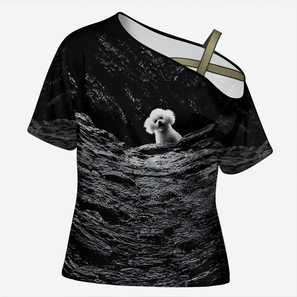 A Little Lamb in the Killer Silence Cute Serial Dog Cross Shoulder Shirt Pet Lover