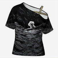 A Little Lamb in the Killer Silence Cute Serial Dog Cross Shoulder Shirt Pet Lover