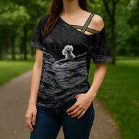 A Little Lamb in the Killer Silence Cute Serial Dog Cross Shoulder Shirt Pet Lover